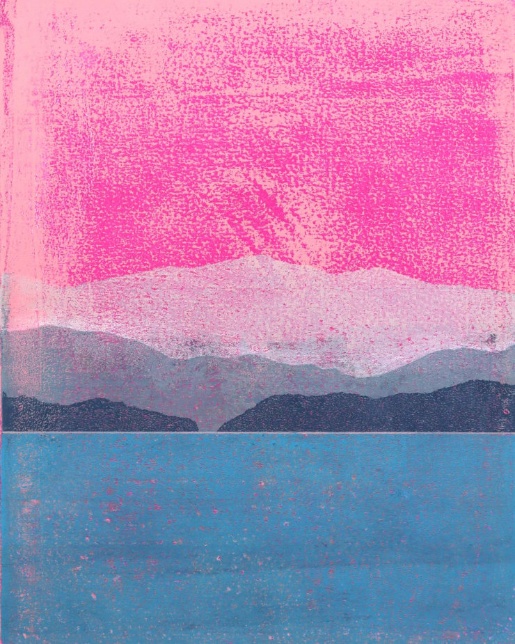 Hamish Macaulay Crimson Skies, 2024 Framed