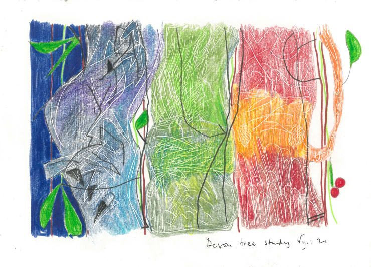 Andrew Marr Devon Tree Study VIII:21, 2021 Coloured pencil