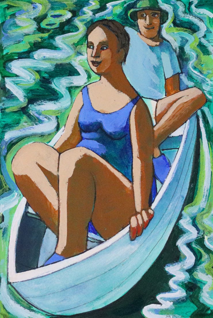 Anita Klein, Boat in the Lagoon, 2025