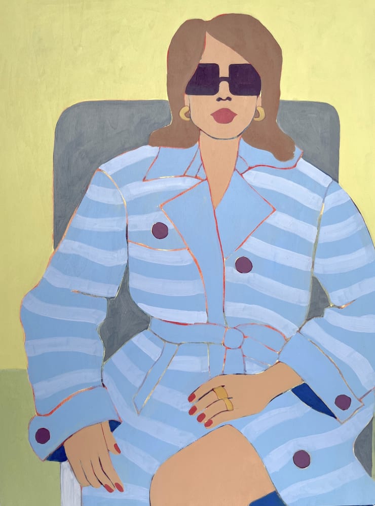 Susie Stone Slouchy Stripe Trench, 2021