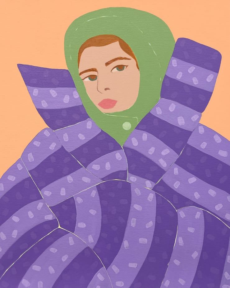 Susie Stone, Purple Stripe Print, 2024