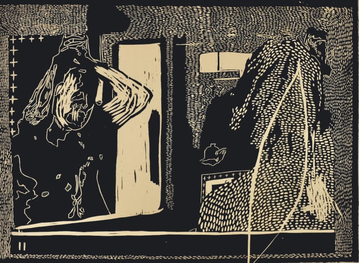 Summer Auction 2021, LOT 70: Jake Garfield - Man Shaving His Head in Mirror, 2021