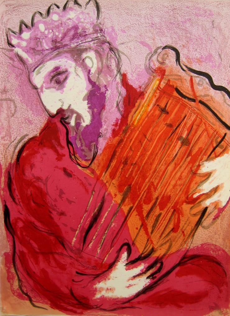 Marc Chagall David with his harp, 1956