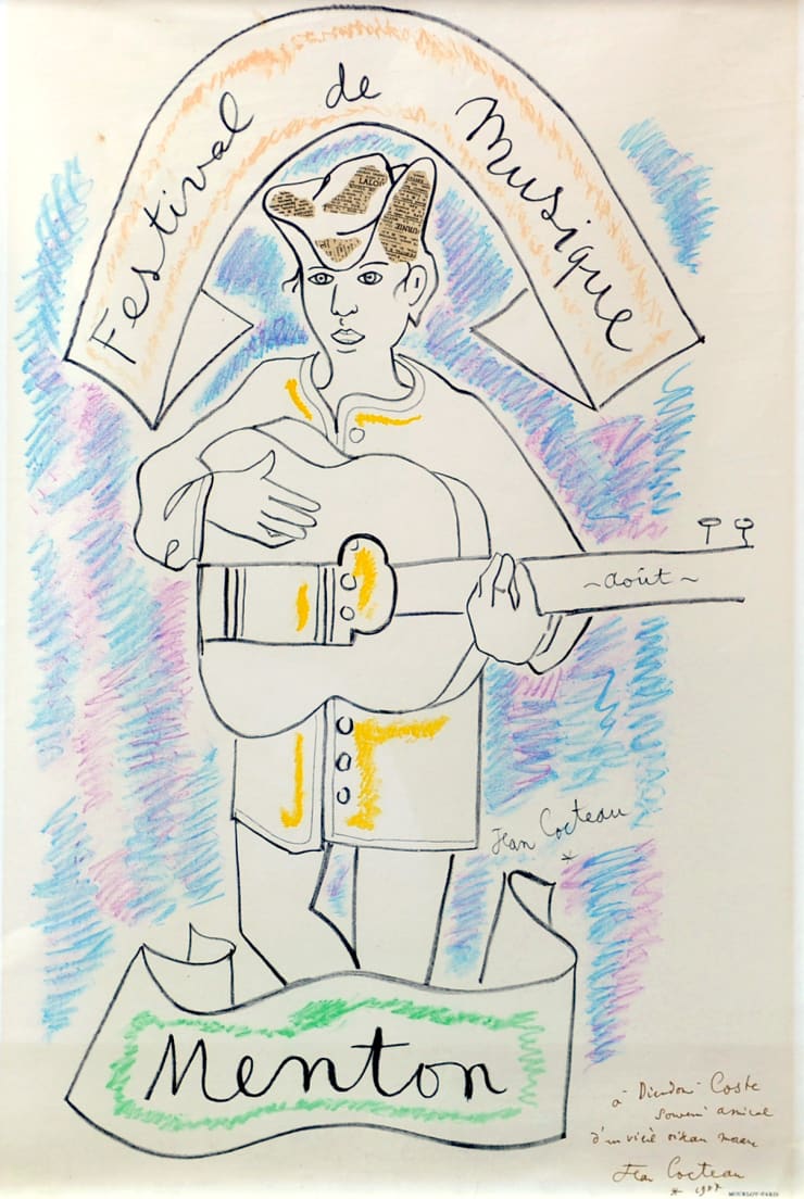 Jean Cocteau Menton - Festival de Musique, 1956