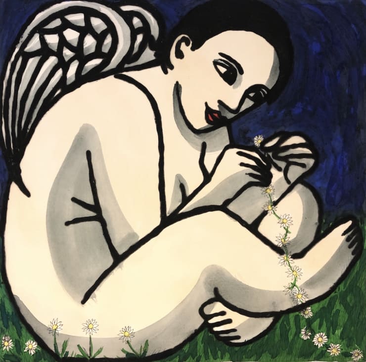 Anita Klein Open Studio, Angel Making a Daisy Chain , 2008