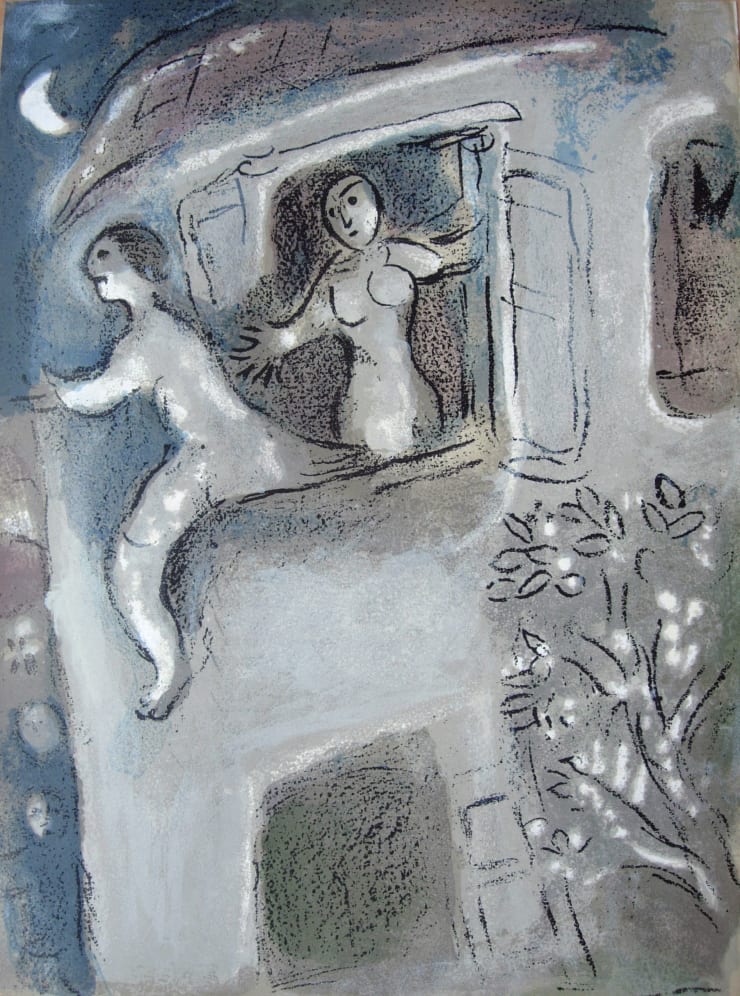 Marc Chagall, David saved by Michal, 1960