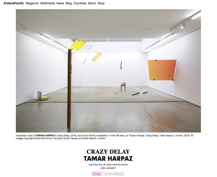 Tamar Harpaz in ArtAsiaPacific