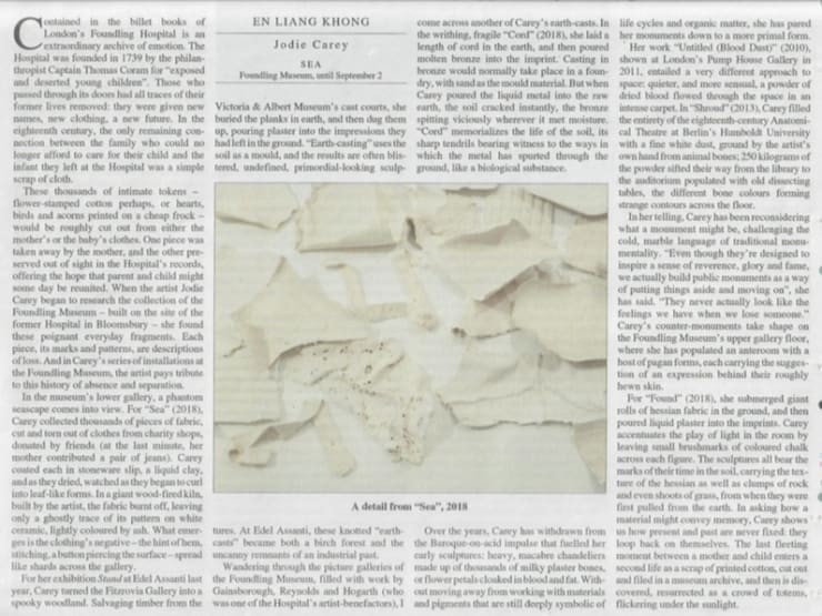 Jodie Carey in the Times Literary Supplement