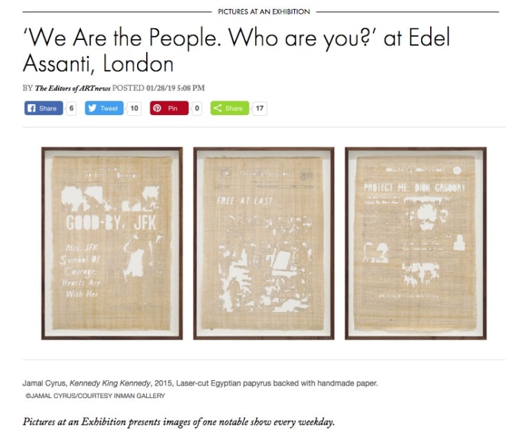 'We are the people. Who are you?' in ARTnews