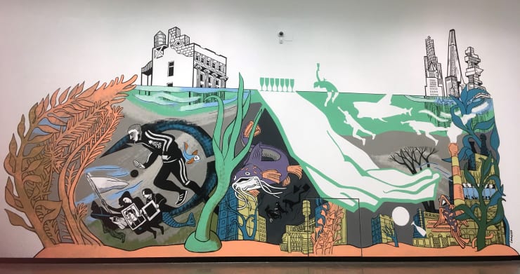 Victoria Lomasko, 'Under Water', 2020, acrylic mural, 500 x 1100 cm