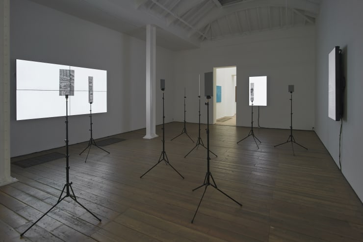 Emmanuel Van der Auwera: Fire and Forget, installation view, Edel Assanti, London, 2022. Photo: Andy Keate.