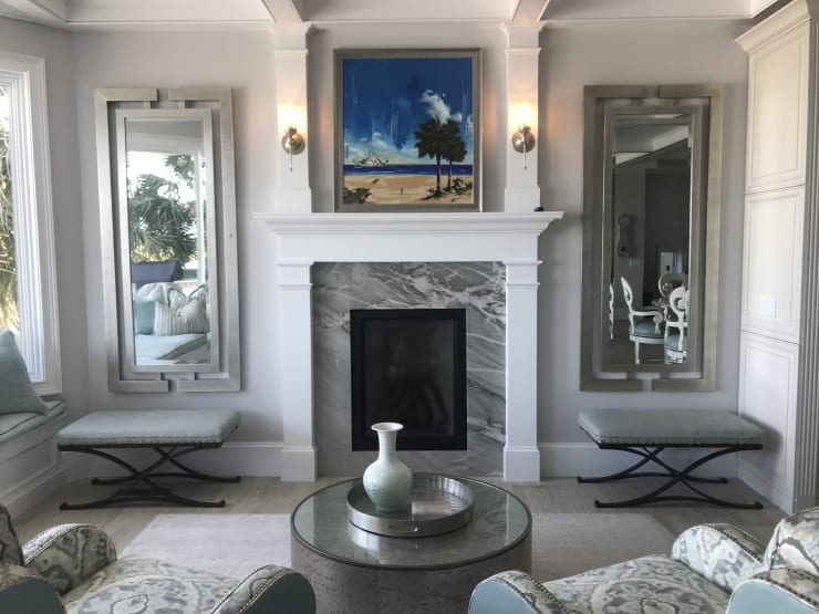 Photo of artwork hanging in a living room