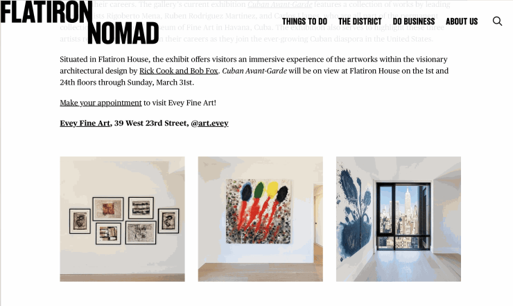 Flatiron Nomad - NEW NEIGHBOR: EVEY FINE ART