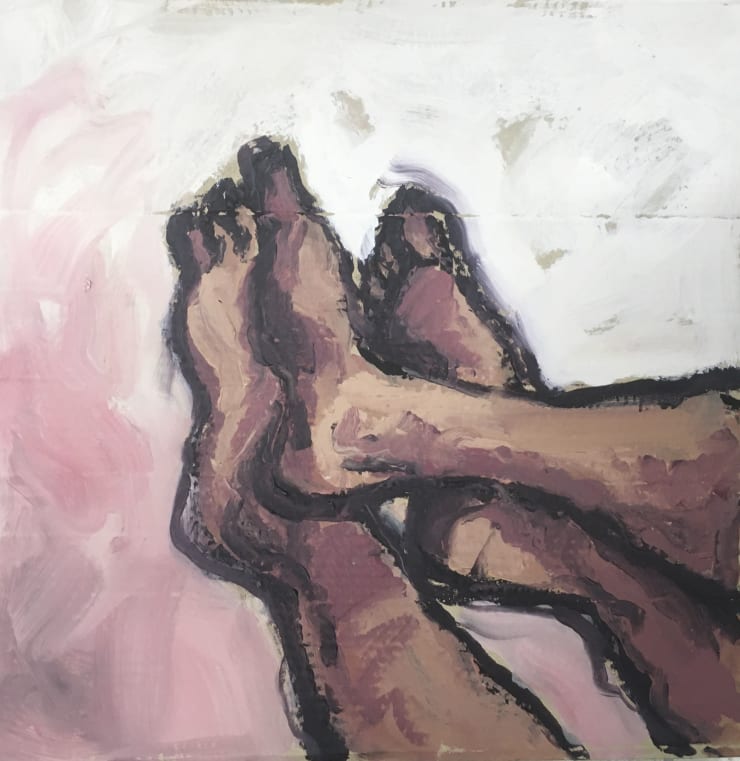 Khaled Jarada Untitled, 2023 Acrylic on cardboard 50 x 50 cm