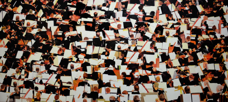 Omar Najjar Shredded, 2020 Oil on canvas 130 x 280 cm 51 1/4 x 110 1/4 in