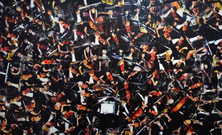 Omar Najjar Epic of Black, 2020 Oil on canvas 165 x 270 cm 65 x 106 1/4 in