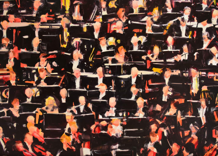 Omar Najjar Align, 2020 Oil on canvas 110 x 155 cm 43 1/4 x 61 in