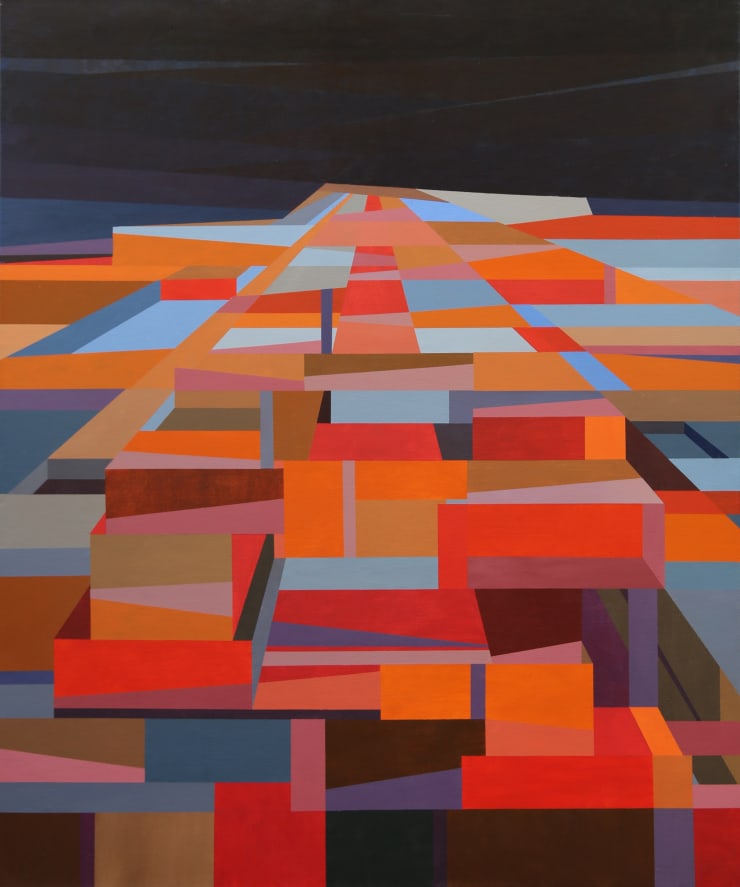 Nidal Khaddour The Colourful City, 2017 Acrylic on canvas 120 x 100 cm 47 1/4 x 39 1/4 in