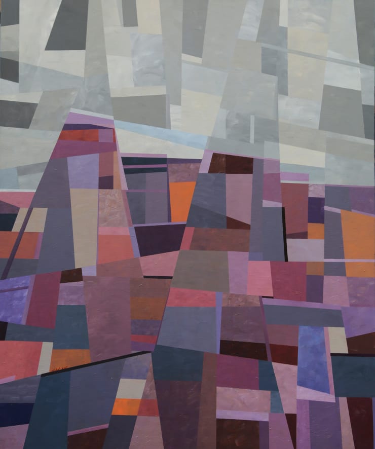 Nidal Khaddour Lilac Land, 2017 Acrylic on canvas 120 x 100 cm 47 1/4 x 39 1/4 in