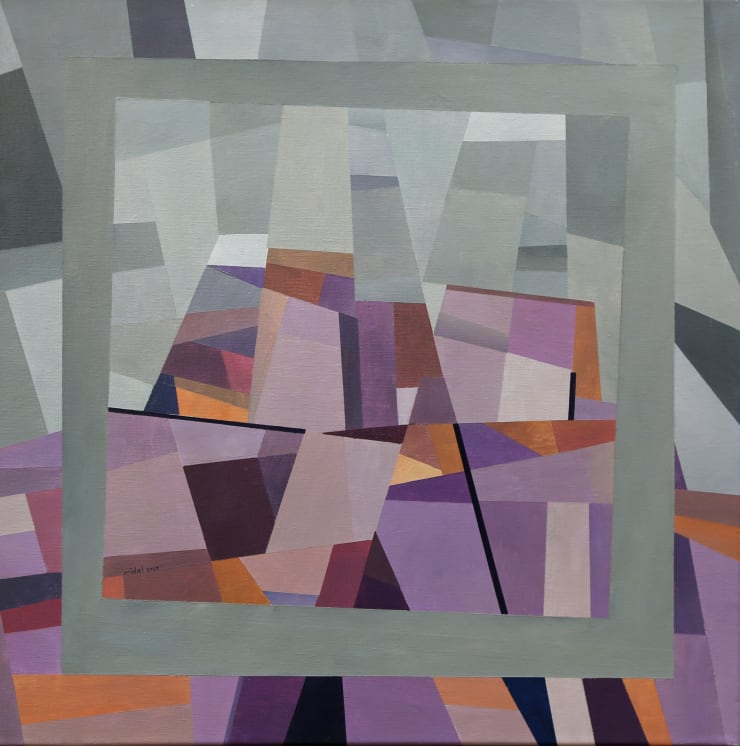 Nidal Khaddour Lilac Evening, 2017 Acrylic on canvas 50 x 50 cm 19 3/4 x 19 3/4 in