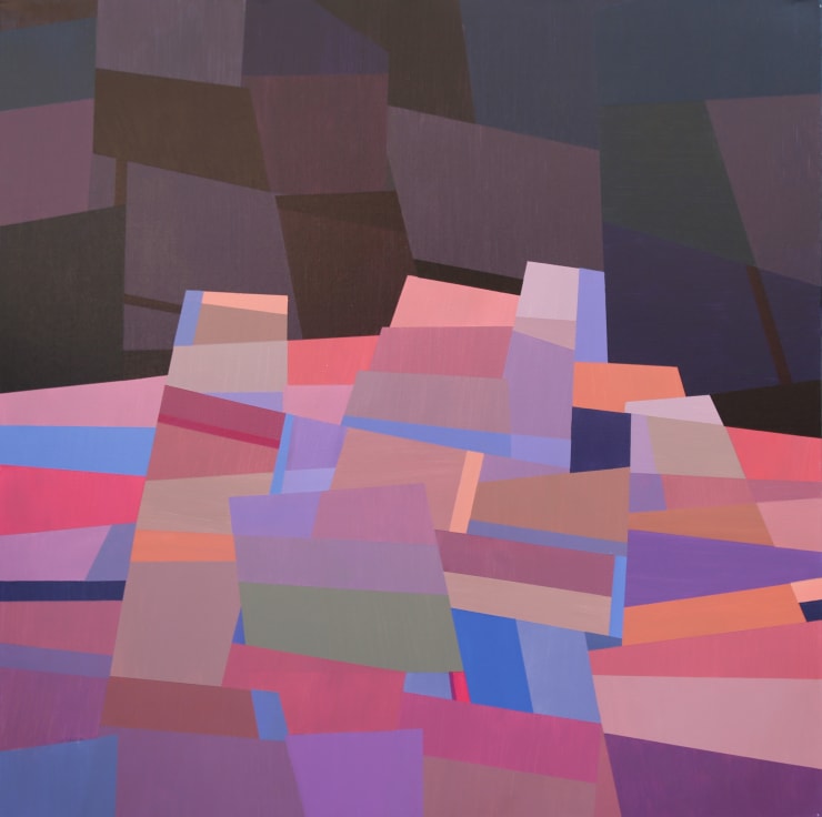 Nidal Khaddour Geometric Night, 2018 Acrylic on canvas 50 x 50 cm 19 3/4 x 19 3/4 in