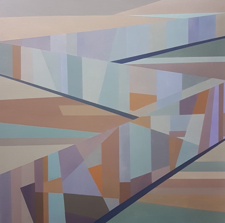 Nidal Khaddour The Wall, 2018 Acrylic on canvas 50 x 50 cm 19 3/4 x 19 3/4 in