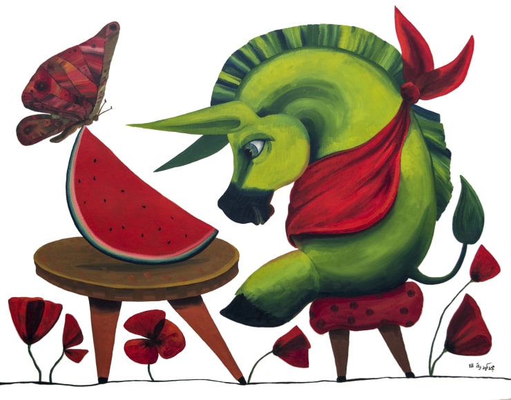 Majd Kurdieh Untitled, 2018 Oil on canvas 100 x 125 cm 39 1/4 x 49 1/4 in