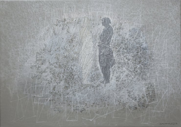 Azad Nanakeli The Other World 9, 2017 Mixed media and acrylic on canvas 50 x 70 cm 19 3/4 x 27 1/2 in