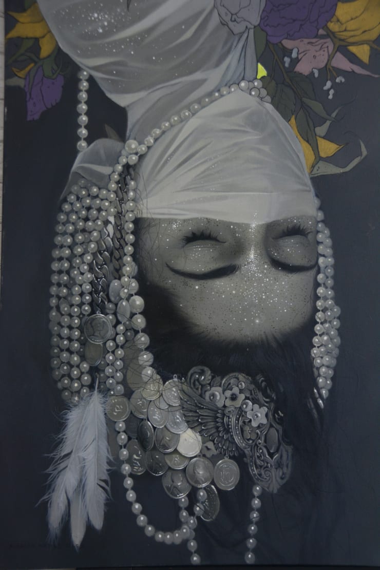 Khaled Najjad Paez Untiled, 2017 Oil and mixed media on canvas 91 x 61 cm 35 7/8 x 24 in