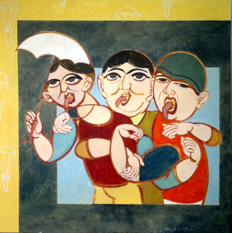 Houssam Ballan War Kids, 2014 Oil on canvas 140 x 140 cm 55 x 55 in