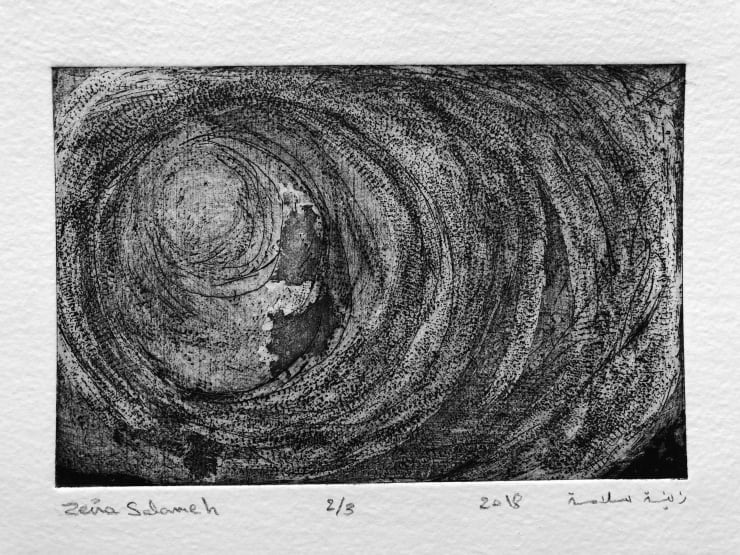 Zeina Salameh Sky, 2018 Etching, aquatint, and dry point on paper 10 x 15 cm 4 x 6 in