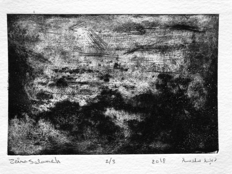 Zeina Salameh Western Wind I, 2018 Etching, aquatint, and dry point on paper 10 x 15 cm 4 x 6 in