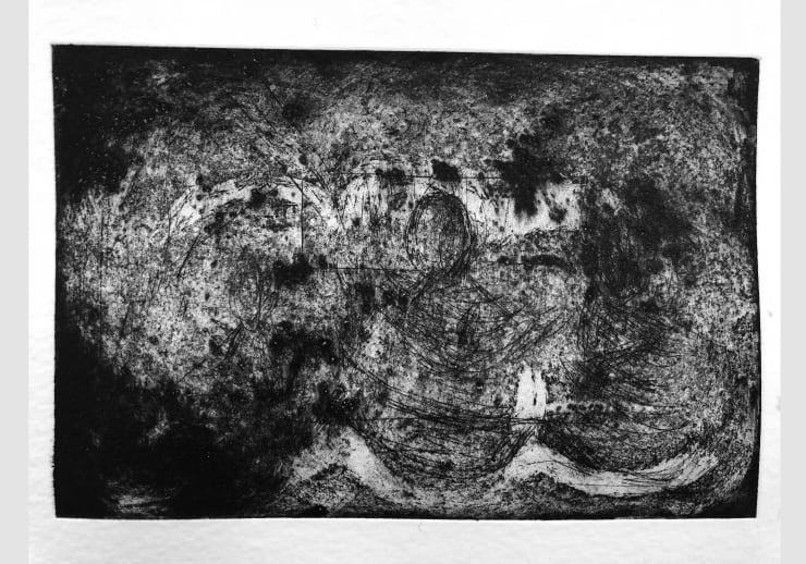 Zeina Salameh Brothers & I, 2018 Etching, aquatint, and dry point on paper 10 x 15 cm 4 x 6 in