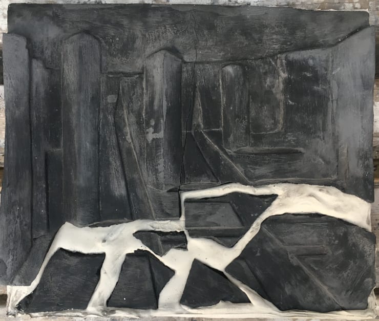 Sama Shahrouri Drawing Studio Shattered, 2020 Plaster 45 x 50 cm 17 3/4 x 19 3/4 in