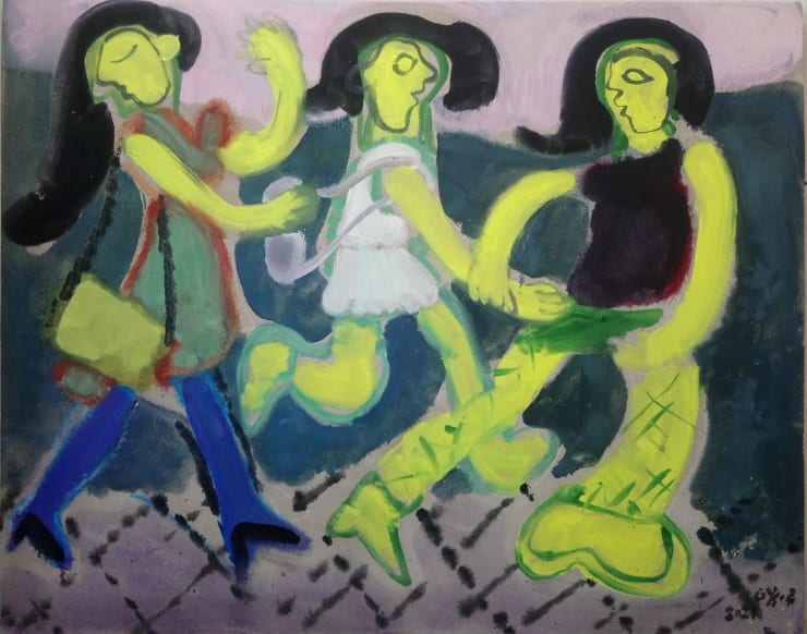 Houssam Ballan City Girls, 2021 Oil on canvas 80 x 100 cm 31 1/2 x 39 1/4 in