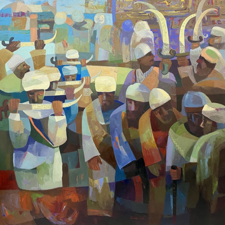 Mohamed Abou Elwafa Untitled, 2018 Oil on canvas 150 x 150 cm 59 x 59 in
