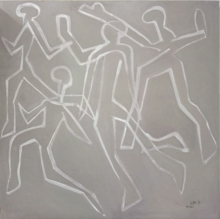 Houssam Ballan Rhythm of Movement, 2021 Oil on canvas 100 x 100 cm 39 1/4 x 39 1/4 in