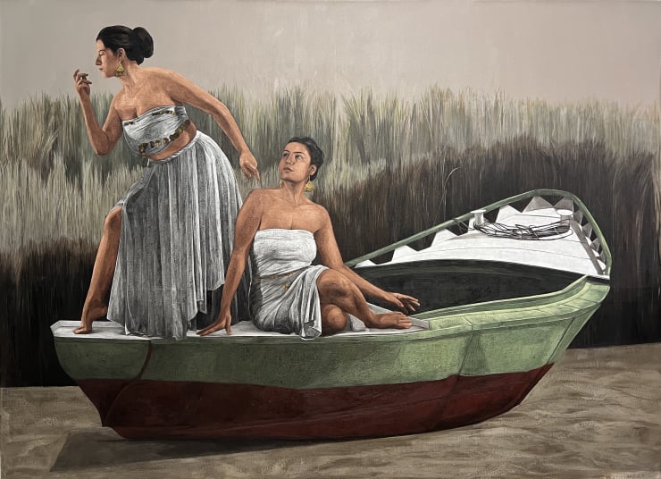 Sara Tantawy Salvation ( نجاه ), 2022 Oil on canvas 145 x 200 cm 57 x 78 3/4 in