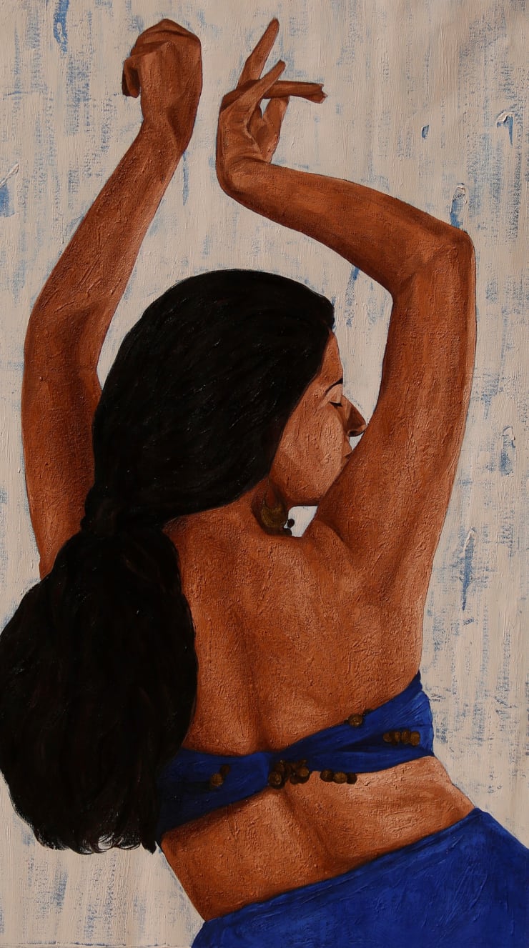 Sara Tantawy Rhythm I (إيقاع), 2022 Oil on canvas 98 x 55 cm 38 1/2 x 21 3/4 in