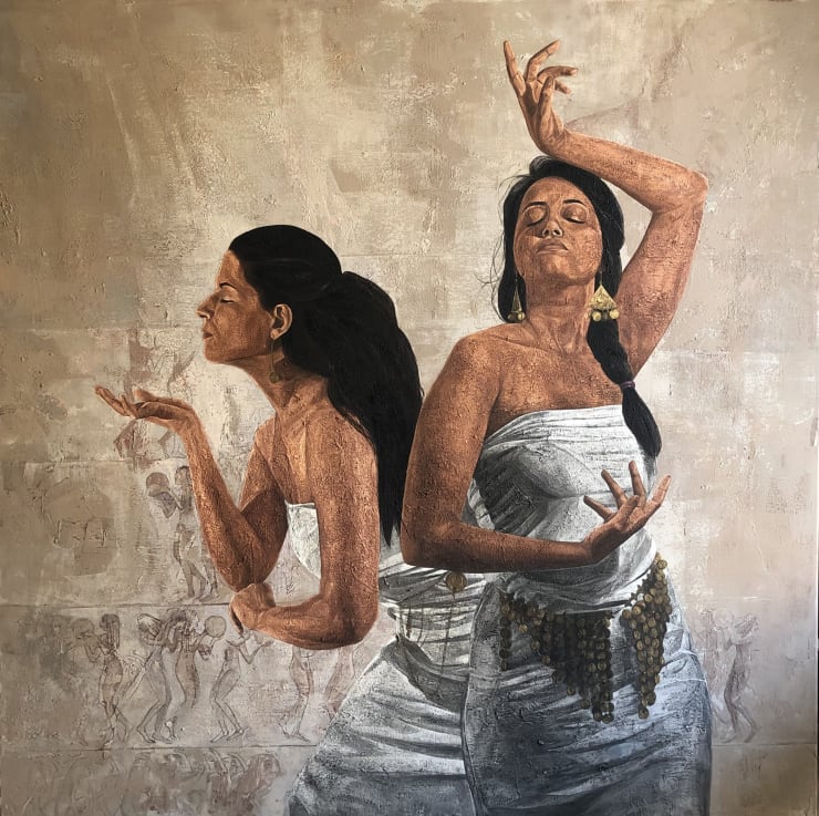 Sara Tantawy Heirloom (إرث), 2022 Oil on canvas 130 x 130 cm 51 1/4 x 51 1/4 in