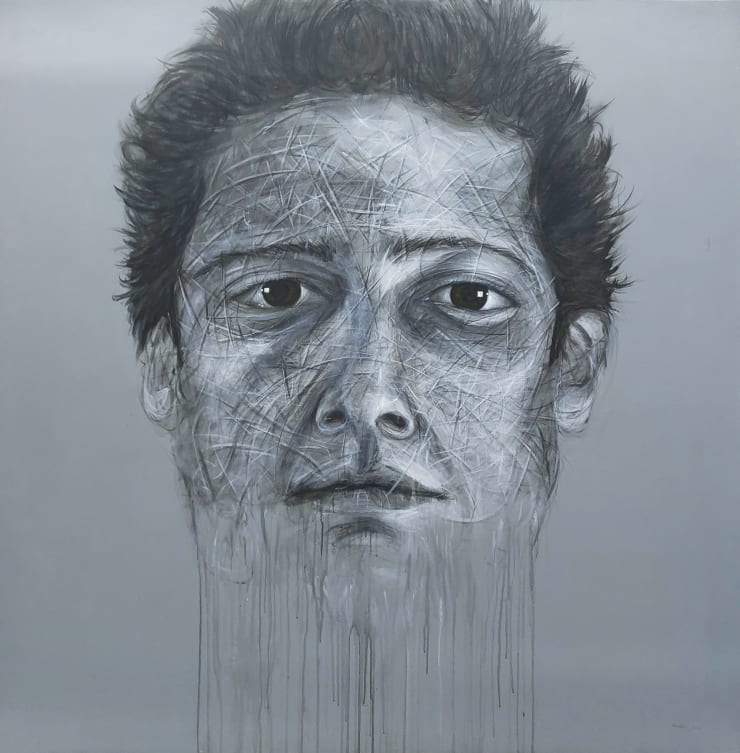 Bader Mahasneh Untitled , 2012 Acrylic on canvas 100 x 100 cm 39 1/4 x 39 1/4 in