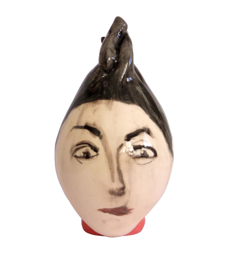 Rabee Kiwan Untitled, 2023 Ceramic vase, oxide color glaze on kaolin and local Syrian clay 27 x 14 cm 10 3/4 x 5 1/2 in