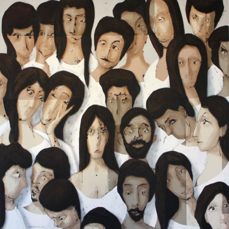 Rabee Kiwan Untitled, 2023 Acrylic on canvas 130 x 130 cm 51 1/4 x 51 1/4 in