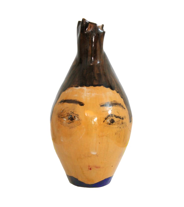Rabee Kiwan Untitled, 2023 Ceramic vase, oxide color glaze on kaolin and local Syrian clay 27 x 14 cm 10 3/4 x 5 1/2 in