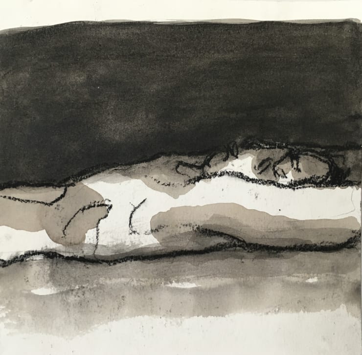 Khaled Jarada Untitled, 2022 Charcoal and ink on paper 17 x 17 cm 6 3/4 x 6 3/4 in