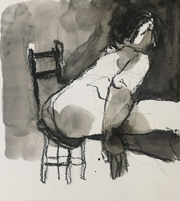 Khaled Jarada Untitled, 2022 Charcoal and ink on paper 17 x 17 cm 6 3/4 x 6 3/4 in