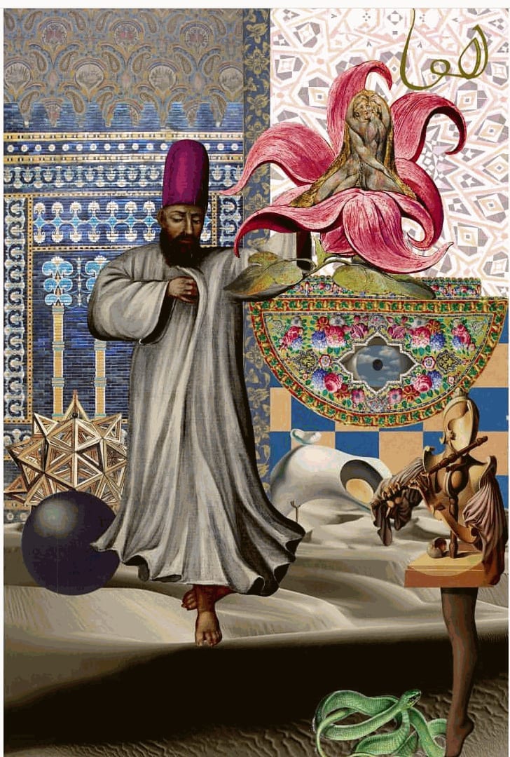 Zaina Said Ode to William Blake, 2017 Digital collage printed on Epson paper 42 x 28 cm 16 1/2 x 11 in