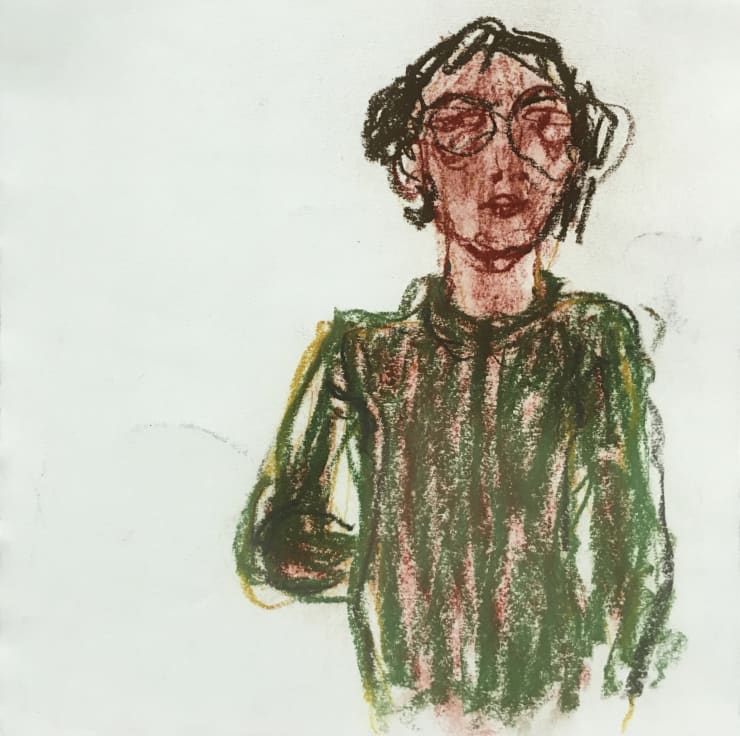 Khaled Jarada Untitled, 2023 Pastel on paper 30 x 30 cm 11 3/4 x 11 3/4 in