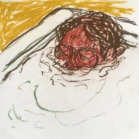 Khaled Jarada Untitled, 2023 Pastel on paper 30 x 30 cm 11 3/4 x 11 3/4 in