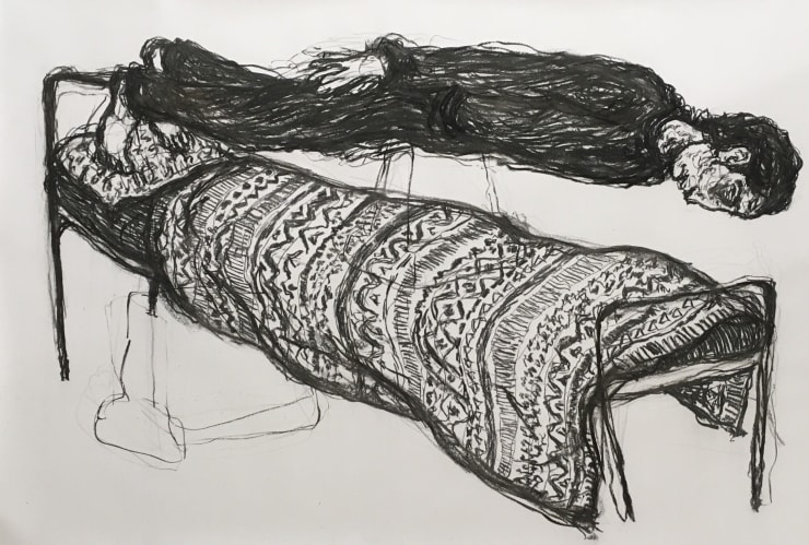 Khaled Jarada Untitled, 2023 Charcoal and ink on paper 150 x 200 cm 59 x 78 3/4 in